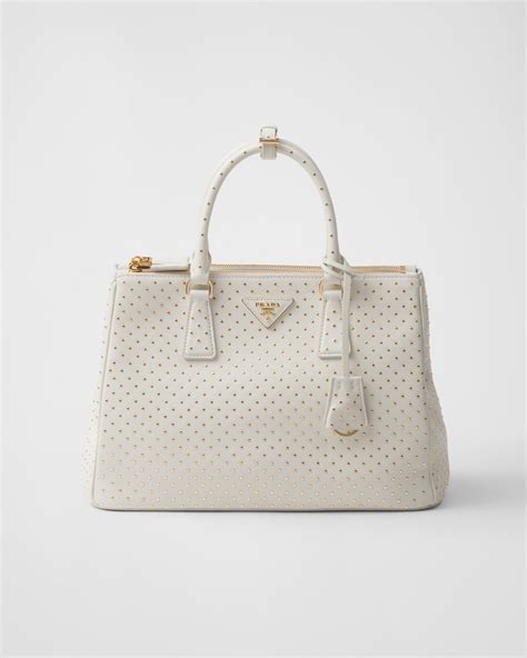 prada stud bag|prada white galleria studded bag.